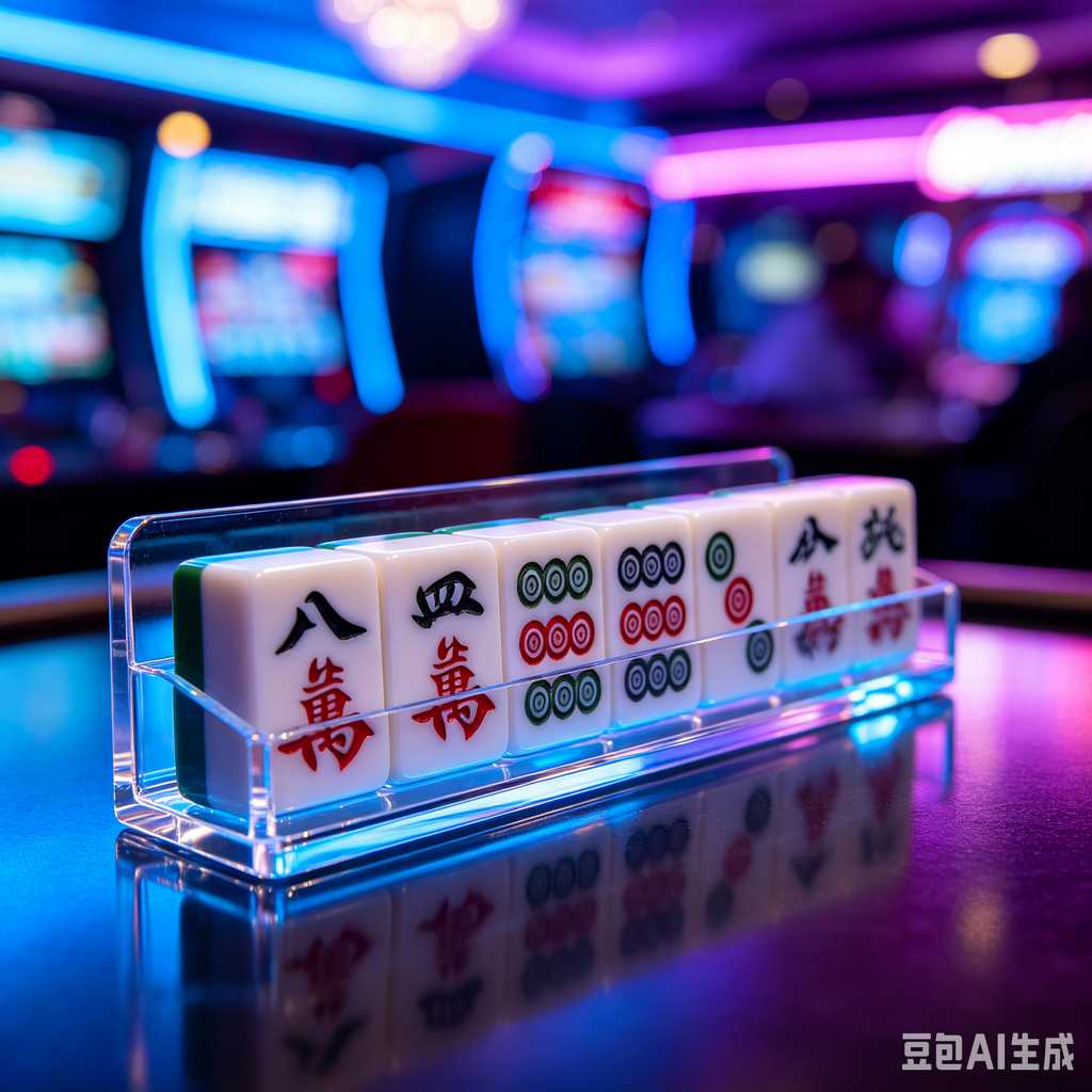 vintage text mahjong set